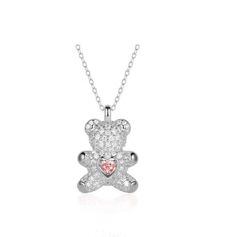 Swarovski Teddy Bear  Kolye  925 Gümüş(Altın Kaplama) - N05510